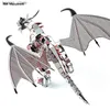 3D Puzzles Microworld 3D Metal Puzzle Kits Flying Dragon Laser Assemble Kits de construção de modelos DIY brinquedos para adultos decoração de aniversário da casa Y240415