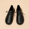 أحذية غير رسمية 2024 Spring Women Ballet Flats Oxford Flat Love Leather Lace Lace Up White Black Laiders Boat