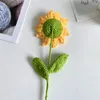 Decorative Flowers Knitted Sunflower Artificial For Festival Party Table Centerpieces Decoration Wholesale