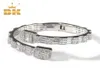 The Bling King 7mm Baguette Bangel Bangel Micro pavimentado Bling Square Zirconia Cubic Bracelelet Rapper Punk Punk Bangle 28522686