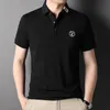 100% Pure Cotton Deer Head Brodered Polo Shirt Short Sleeved Mens High-End Brand T-Shirt Summer Casual Fashion Paul Shirt 240329