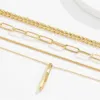 Set Personalized Trendy Cool Fashion One Line Stick Decoration Geometric Mix and Match Hip Hop Necklace Women's Trend