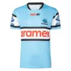 2024 Cronulla Sharks Home Rugby Jersey 2023/24 Cronulla Sharks Black Baseball Cap Hatstraining Jersey Size-3xl --- 5xl