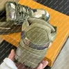 Explosion Nya mäns 1Acncz Trainer Maxi Sneaker Khaki Green Calf Leather Technical Laces Chunky Stopper Initialer Trainning Sneakers Damoflage Summer 2024 Show