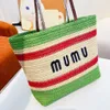 Miumiubag Fashion Shoulder Bag Raffias Large Designer Tote Bag Luxury Weave Summer Travel Crochet Beach Bag Womens Crossbody City Handba 744
