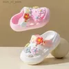 SLIPPER ZOMER KINDERS SLIPPERS BABY NIEUWE schattige bloemen Zachte zool Sandalen indoor zacht anti slip meisje sandalen gat schoenen kinderen strandschoenen T240415