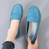 Casual schoenen dames groot formaat loafers rond teen comfortabele zachte zool flats lente holle vaste kleur lichtgewicht moeder