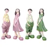 Decorative Figurines 2Pcs Resin Couple Ornament Figurine Living Room Love Statue Decoration