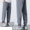 Men's Pants Spring And Summer Ice Silk Loose Ins Trend Bundle Leg Thin Cargo Casual Mens Trousers Streetwear Men Clothing
