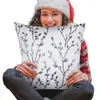 Kissen Jacquard bedeckt Blattmuster, die dekorative bequeme Kopfstützenpolsterkoffer für Couchsofa Schlafzimmer werfen