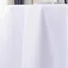 Tischtuch 120 Zoll runde weiße Tücher für Veranstaltungen Polyester Stoff Plain Weave Luxus Tischdecke Hochzeits Bankett Restaurant