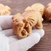 Decorative Figurines Natural Thuja Wood Elephant Carving Crafts Antique Decoration