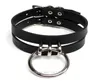 100 Handcrafted Caged Top Choker Real Leather BDSM Collar ORound Fetish Cosplay Costume Choker Necklace1215864