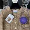 Designer des vestes pour femmes 2024 début de printemps Nouveau Nanyou Cha Temperrament Saltone Small Fragrant Round Coule Single Breasted Woven Tweed Courte