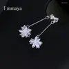 Boucles d'oreilles en peluche Emmaya Fashion Femmes Gift Zircon Snowflake Charm bijoux Chaîne de liaison plaqué en argent doux