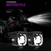 Mini Driving Light Motorcycle Angel Eyes Fog Lights Tricolor Lences 150W 20000lm Motorcycle LED Spotlights Work Light Light Driving Light