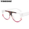 نظارة شمسية إطارات yooske 2024 مضاد الأزرق فاتح مرآة مسطحة الأنيقة الإطار eyeglass