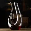 High Grade Big Decanter 1500ML Handmade Crystal Glass Wine Whisky Brandy Champagne Dispenser Glasses Bottle For Family Bar Gift 240415
