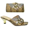 Dress Shoes Arrival And Bag For Party Wedding Italian Women Decorated With Rhinestone Africa Shoe Bags Set