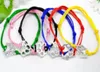 50pcslot Lucky String Paw Print Charms Lucky Red Cord Justerbar armband DIY SMYCKE NEW Gift1615362