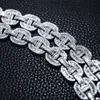 In Stock VVS Moissanit Hip Hop Mens Rapper Diamond -Ketten 14 -mm -Anhänger Halskette Kubanische Verknüpfungskette Sterling Sier Sier