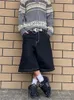 Houzhou Y2K Vintage Bacgy Jeans Shorts Женщина уличная одежда Jorts Korean Harajuku Gothic Негабаритная джинсовая варианты вышивка лето 240412