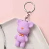 Chaços de chaveiros 1 cabelo misto Novo desenho animado criativo urso chaveiro pingente de carro de bolsa