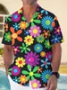 Beach Hawaiian Casual Mens Shirt Outdoor Street Daily Fall Turnown Kort ärmmode Knappad för pojkar 240415