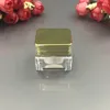 Opslagflessen 5G Goud vierkant plastic acryl pot/pot/fles monster oogcrème vloeistof serum kunst nagel/essentie vocht gel cosmetische verpakking