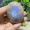 Dekoracyjne figurki księżycowe Naturalne kamienie i krystalicznie palmowy niebieski światło skalenia złote hekatolitowe próbki minerałów