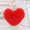 Keychains Lonyards moelleux coeur coeur clé clés clés clés pendentif sac à main