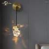 Lampe murale lampes LED modernes luxueuses diamant de luxe Crystal métallique Gold Sconce Chambre salon salle de bain