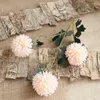 Fleurs décoratives 3heads Dandelion Flower Ball Simulation Road Cité DIY Mur artificiel Fake Home Decoration Holding Holding