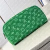 Explosion NEW women's Dopp Kit gets M31013 Cactus Green Double zipped closure magnetic flap Large capacity Extra-wide opening bold color handy travel companion top