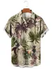 Casual shirts voor heren Palmvezel Hawaiian 2024 Zomer 3D Gedrukte Vakantie Beach Vintage Kleding Vrouwen Rapel Blouse gewoon shirt