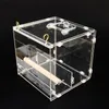 Acrylvogel-Feeder transparente Papageien-Lebensmittelbox Verschüttete Becher Vogel Automatisch Futtermittel Vogelkäfigzubehör 240407