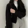 Vestes pour femmes automne chêne court-circuit court sans doublure single chaquetas coréen design manteaux à crampons