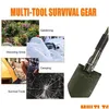 Handgereedschap Schep opvouwbare militaire spad cam mtifunctionele outdoor survival draagbare ingenieur koolstofstaal vouwgadget druppel leveren dhg8g