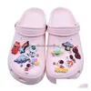 Cartoon Accessoires Custom Clog Shoe Charms Wholesale BK PVC For Drop Livrot Baby Kids Maternity Products Dhrlo