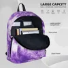 Sac à dos pour pavé de crumple violet dye sac à dos de grande capacité pour scolare d'étudiant ordinateur portable à sacs à dos