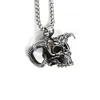 Colares pendentes europeu e americano Moda Skull Men's Rock Punk Punk