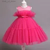 Girl's Dresses Baby Girl Dress 0-5Y Sleeveless Mesh Princess Dress Tutu Newborn Dress Girl Wedding Party Dress Baby Girl 1st Birthday Dress T240415