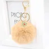 Keychains Lanyards Pom Poms Keychains Fluffy Pompoms Keychain Artificial Fur Keyring for Women Girls Christmas Gift Llaveros Para Mujer