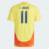 24/25 Colômbia James Soccer Jerseys Kit Kit Columbia A camisa de futebol da seleção nacional Home Away Set Camisetas 2024 Copa América D.Valayes Arango C. Chucho Cuadrado