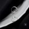925 Sterling zilveren ring vrouwelijk niche ontwerp parel geavanceerde koude wind retro ins tide wijs vinger opening afstelling staartring