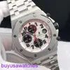 AP bilek saati Montre Kraliyet Meşe Offshore Hassas Çelik 26170ST AMOMATİK MEKANİK KIRMIZI İYİLİ TIMING ANTA MANASYET BEYAZ PLAKA ÇELİK BANT BANTI