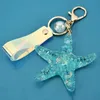 Keychains Lanyards Simulation Transparent Starfisf Keychain coloré Creative Car Pendant Crystal Mud Acrylic Doll Force pour filles