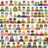 Bricks Toy Building Blocs Plastic Minifig Toy Small Ninja Doll Poulet Manger Style Style Couple de mariage Cadeaux aléatoires