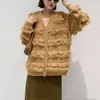 Version coréenne d'automne hiver imitation Pull en peluche de vison, polyvalent pour les femmes, lâche et paresseux, cardigan en tassel fluide, veste épaissie