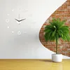 Stickers de fenêtre 3D Corloge murale créative Miroir de bricolage montre moderne Design Home Clocks Living Room Decor